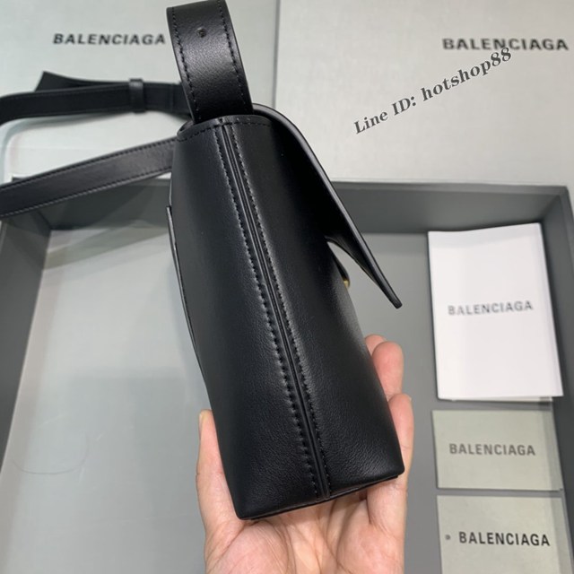 Balenciaga巴黎世家專櫃爆款小號平紋黑色金扣Hourglass沙漏包 fyj1818